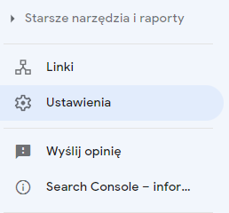 Google Search Console ustawienia
